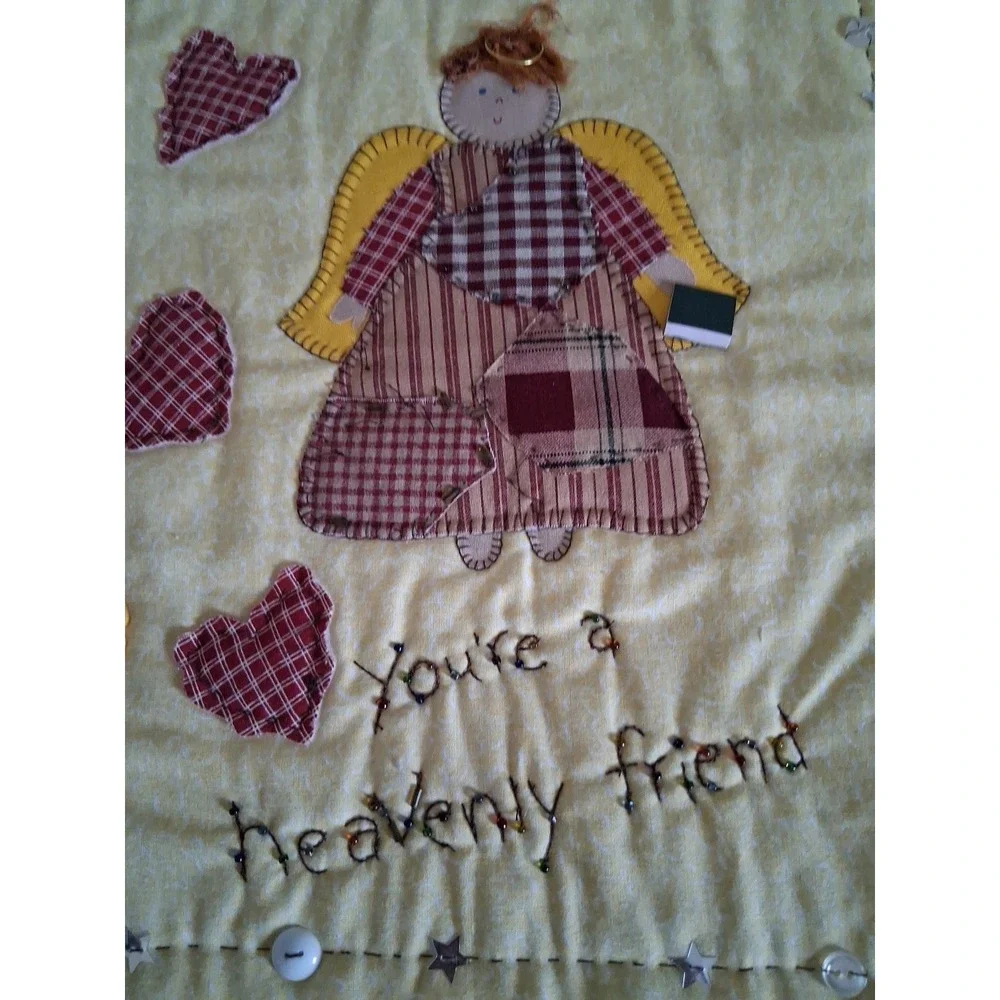 2 Handmade Cute Heavenly Angel Wall Hangers or Small Table decorations‎